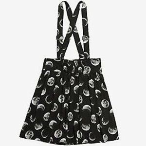 Hot Topic Moon Phases Suspender Skirt